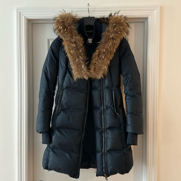 Navy Mackage Jacket - Picture 2 of 9